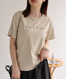 フロント刺繍ロゴTシャツ/トップス/半袖/春夏