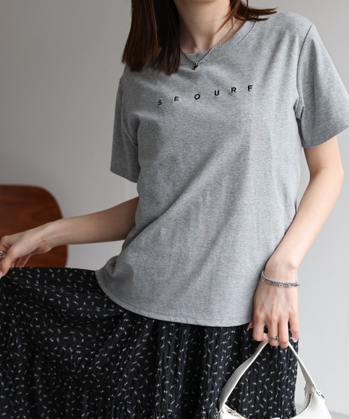 2色 Tシャツ トップス 半袖 ラメスタイルサマートップス ラメ入り長袖トップス（Tシャツ/カットソー）｜ANOTHER S