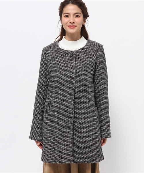 mystic（ミスティック）の「【mystic】ノーカラーコート（その他アウター・レディース・グレー/チャコールグレー・ﾌﾘ-）」の3枚目の写真