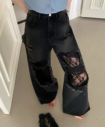 リメイクライクストレートデニムパンツ/173819を使った人気