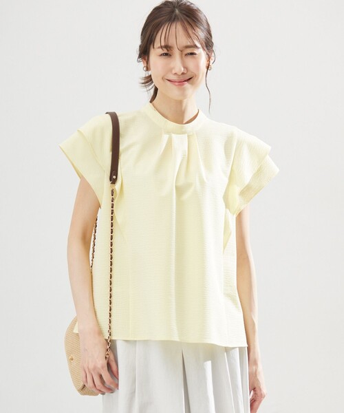 ★新品未使用★組曲　【前後着用可】ドライタッチダブルフレア ブラウス 組曲｜【前後着用可】ドライタッチダブルフレア ブラウス