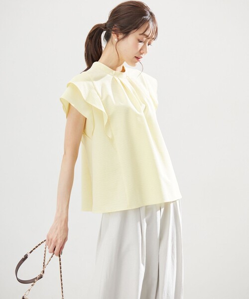 ドライタッチダブルフレア ブラウス（シャツ/ブラウス）｜組曲