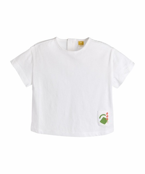 moimoln(モイモルン)の「【SOFT&】パッチTシャツ(Tシャツ/カットソー・キッズ・アイボリー/ブルー/オレンジ・90cm/100cm/110cm/120cm/130cm)」の2枚目の写真