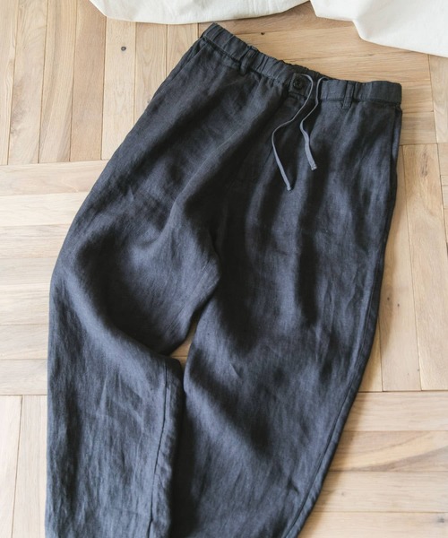 JS ネイビー URBAN RESEARCH DOORS パンツ 「XLサイズ/WEB限定」ツイルリネン