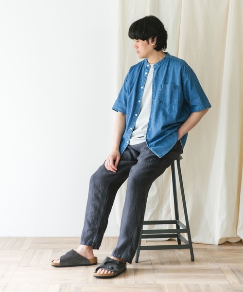 セール】『XLサイズ/WEB限定』ツイルリネン イージートラウザー