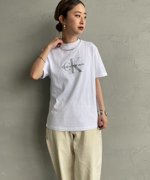 定番アイテム■ ■カルバンクライン ロゴTシャツ Amazon | [カルバン・クライン] モノグラム ロゴ Tシャツ