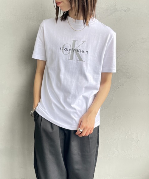Calvin Klein/カルバンクライン] モノグラムロゴ プリントT