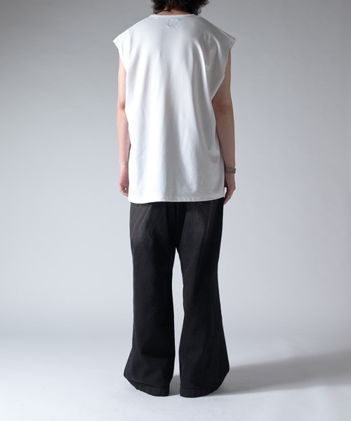 Lui's（ルイス）の「SHINE ノースリーブ（Tシャツ/カットソー・メンズ・ホワイト/グレー/チャコールグレー/ブラック・FREE）」の15枚目の写真