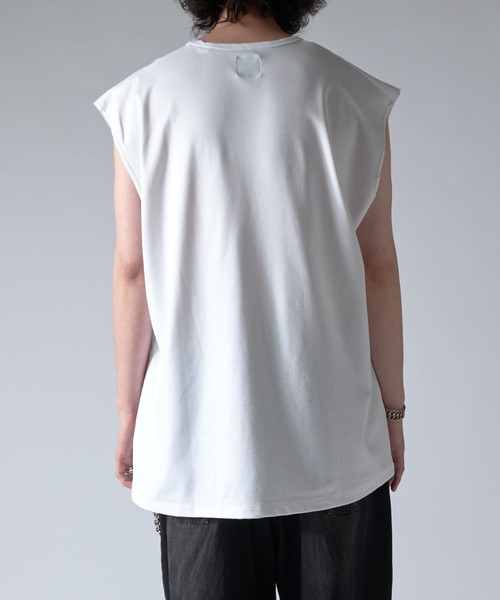 Lui's（ルイス）の「SHINE ノースリーブ（Tシャツ/カットソー・メンズ・ホワイト/グレー/チャコールグレー/ブラック・FREE）」の11枚目の写真