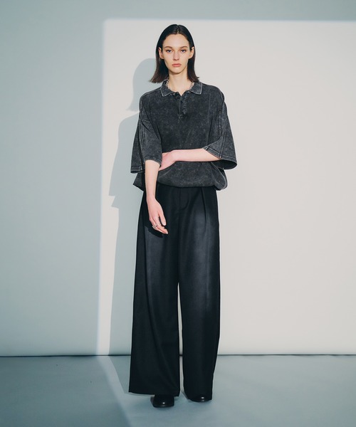 selle glant（セレグランテ）の「TUCK WIDE SPRAY SLACKS/タックワイドスプレースラックス（スラックス・メンズ・チャコールグレー/ブラック・LARGE/MEDIUM/SMALL）」の12枚目の写真