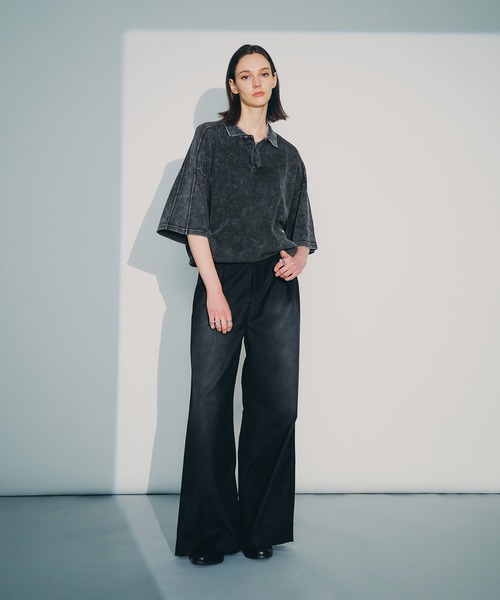 selle glant（セレグランテ）の「TUCK WIDE SPRAY SLACKS/タックワイドスプレースラックス（スラックス・メンズ・チャコールグレー/ブラック・LARGE/MEDIUM/SMALL）」の13枚目の写真