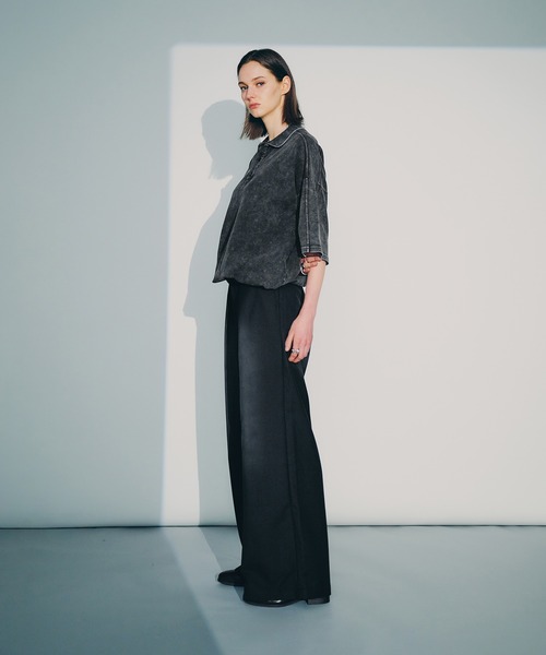 selle glant（セレグランテ）の「TUCK WIDE SPRAY SLACKS/タックワイドスプレースラックス（スラックス・メンズ・チャコールグレー/ブラック・LARGE/MEDIUM/SMALL）」の14枚目の写真