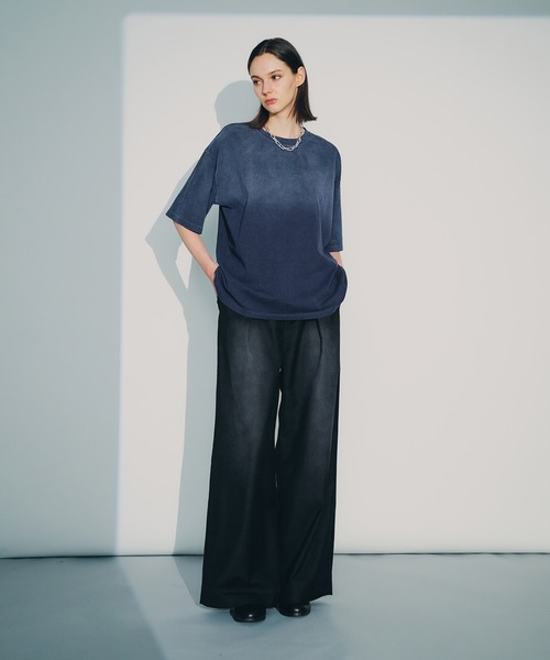 selle glant（セレグランテ）の「TUCK WIDE SPRAY SLACKS/タックワイドスプレースラックス（スラックス・メンズ・チャコールグレー/ブラック・LARGE/MEDIUM/SMALL）」の16枚目の写真