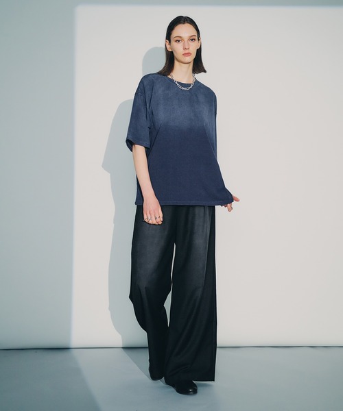 selle glant（セレグランテ）の「TUCK WIDE SPRAY SLACKS/タックワイドスプレースラックス（スラックス・メンズ・チャコールグレー/ブラック・LARGE/MEDIUM/SMALL）」の17枚目の写真