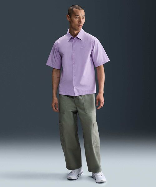 NIKE（ナイキ）の「ナイキ クラブ メンズ ショートスリーブ ボタンダウン シャツ / Nike Club Men's Short-Sleeve Button-Down Shirt HJ2030-515 Hydrangeas（シャツ/ブラウス・メンズ・パープル系その他・M/S/2XL/L/XL）」の4枚目の写真