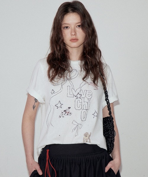 1989 STUDIO クルーネック半袖tシャツ ブラウン FW24/25 Man's sale – 1989 STUDIO