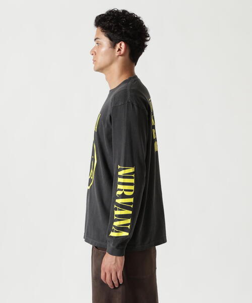 NIRVANA（ニルヴァーナ）の「NIRVANA/ニルヴァーナ/SMILE L/S TEE/コラボロンT《メンズ・ウィメンズ・ユニセックス》（Tシャツ/カットソー・メンズ・ブラック・S/M/L/XL）」の6枚目の写真