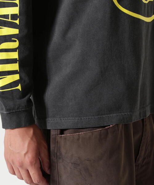 NIRVANA（ニルヴァーナ）の「NIRVANA/ニルヴァーナ/SMILE L/S TEE/コラボロンT《メンズ・ウィメンズ・ユニセックス》（Tシャツ/カットソー・メンズ・ブラック・S/M/L/XL）」の10枚目の写真
