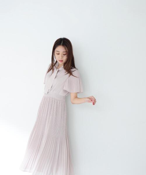 NATURAL BEAUTY BASIC（ナチュラルビューティーベーシック）の「◇楊柳ボウタイワンピース（ワンピース・レディース・ブルー/ブラウン/ベージュ・SMALL/MEDIUM）」の19枚目の写真