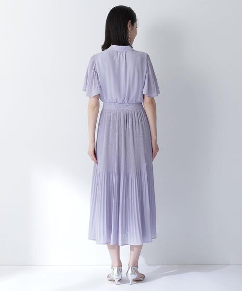 NATURAL BEAUTY BASIC（ナチュラルビューティーベーシック）の「◇楊柳ボウタイワンピース（ワンピース・レディース・ブルー/ブラウン/ベージュ・SMALL/MEDIUM）」の15枚目の写真