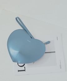 YAHKI ハート型 ブラックレザー クラッチバッグ YAHKI クラッチバッグ パーティーバッグ YAHKI/ヤーキ SOFT W