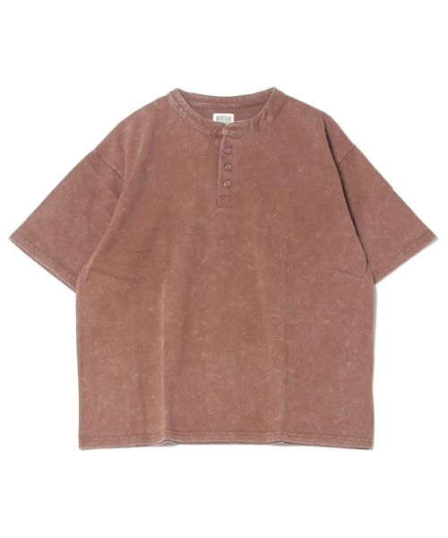 ROUGH TRADE(ラフトレード)の「USAコットン スノーウォッシュヘンリーネックTEE(M1)(Tシャツ/カットソー・メンズ・アイボリー/チャコールグレー/ブラウン・X-LARGE/LARGE/MEDIUM)」の13枚目の写真