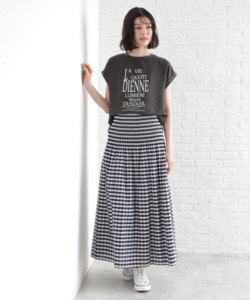 THE SHOP TK (ザ ショップ ティーケー )の「アソートプリントTシャツ【防シワ/接触冷感/UV/洗濯機OK】(Tシャツ/カットソー・レディース・ブラック系その他/オフホワイト/ベージュ系その他4/ブラック・12/13)」の19枚目の写真