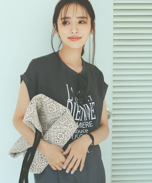 THE SHOP TK (ザ ショップ ティーケー )の「アソートプリントTシャツ【防シワ/接触冷感/UV/洗濯機OK】(Tシャツ/カットソー・レディース・ブラック系その他/オフホワイト/ベージュ系その他4/ブラック・12/13)」の5枚目の写真