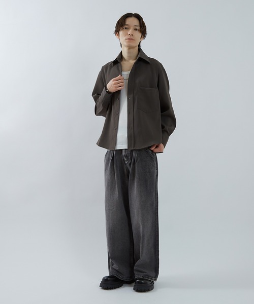 【関税込み】JULIUS ブラック ドレープ 長袖Tシャツ ドレープ 長袖シャツ（シャツ/ブラウス）｜improves（イン