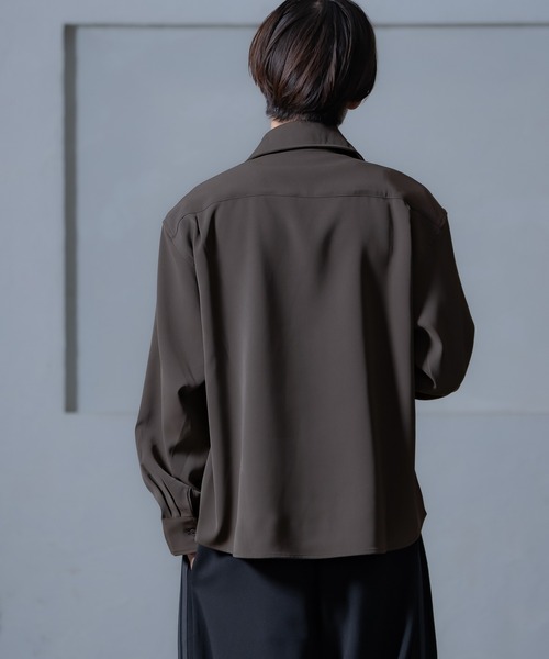 Crownor(クラウノアー)の「ドレープ 長袖シャツ(シャツ/ブラウス・メンズ・チャコール/ブルー/ホワイト・LARGE/MEDIUM)」の15枚目の写真
