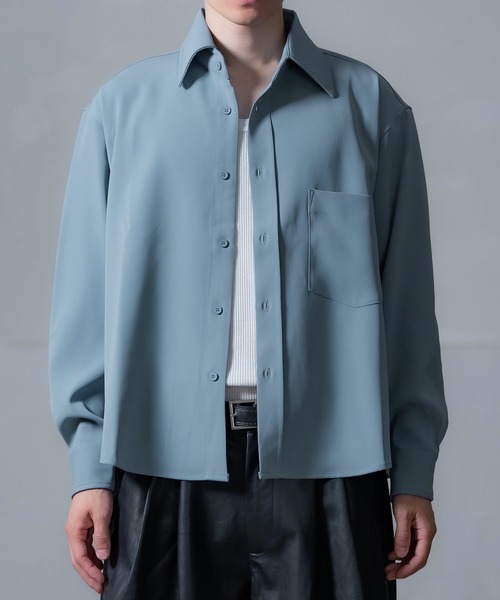 Crownor(クラウノアー)の「ドレープ 長袖シャツ(シャツ/ブラウス・メンズ・チャコール/ブルー/ホワイト・LARGE/MEDIUM)」の17枚目の写真