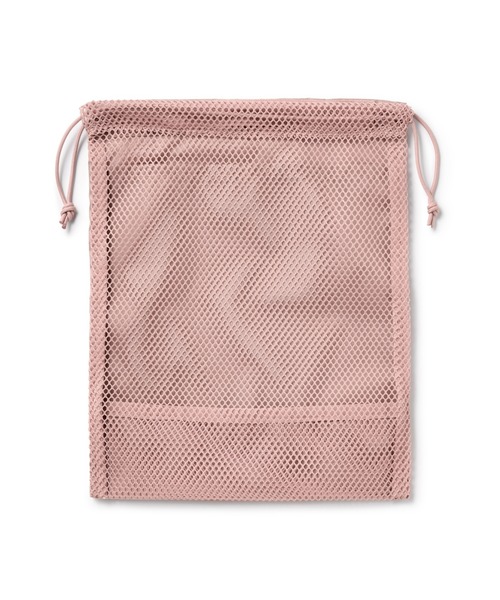 無印良品(ムジルシリョウヒン)の「ポリエステルメッシュ巾着 ダブルタイプ S 約20×25×10cm(トラベルグッズ・レディース・ブラック/カーキ/ピンク・S)」の3枚目の写真