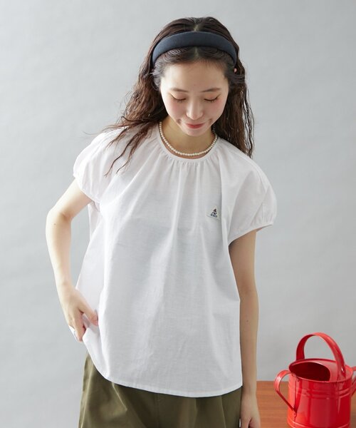 セール】【GEVACO】リネンフレンチスリーブプルオーバー（シャツ