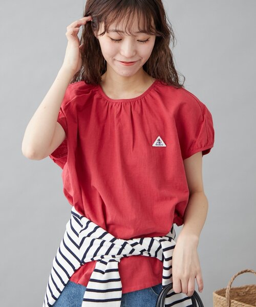 GEVACO（ゲバコ）の「【GEVACO】リネンフレンチスリーブプルオーバー（シャツ/ブラウス・レディース・ブラック/ホワイト/レッド・ONE SIZE）」の15枚目の写真