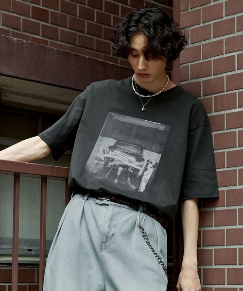 Bleme(ブレム)の「クラシック ピグメント プリントTシャツ(Tシャツ/カットソー・メンズ・チャコール/ホワイト・S/M/L/XL)」の18枚目の写真