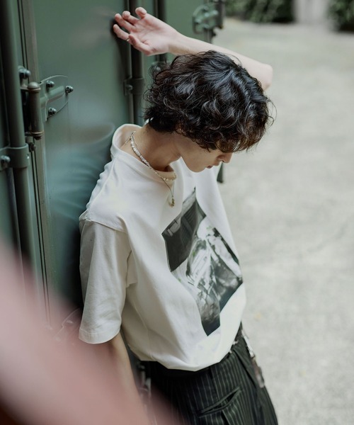 Bleme(ブレム)の「クラシック ピグメント プリントTシャツ(Tシャツ/カットソー・メンズ・チャコール/ホワイト・S/M/L/XL)」の4枚目の写真