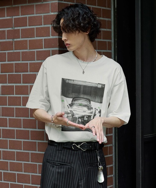 Bleme(ブレム)の「クラシック ピグメント プリントTシャツ(Tシャツ/カットソー・メンズ・チャコール/ホワイト・S/M/L/XL)」の6枚目の写真