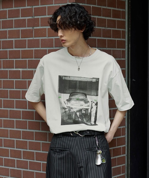 Bleme(ブレム)の「クラシック ピグメント プリントTシャツ(Tシャツ/カットソー・メンズ・チャコール/ホワイト・S/M/L/XL)」の8枚目の写真