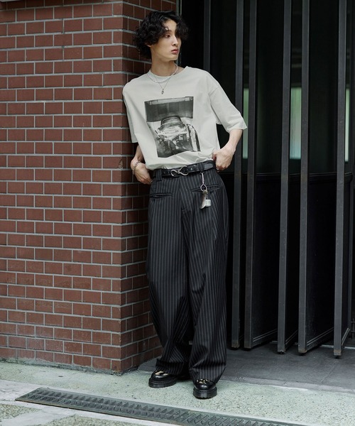 Bleme(ブレム)の「クラシック ピグメント プリントTシャツ(Tシャツ/カットソー・メンズ・チャコール/ホワイト・S/M/L/XL)」の9枚目の写真