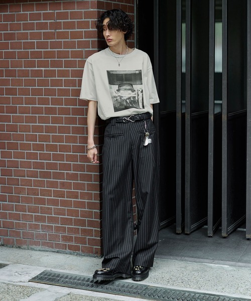 Bleme(ブレム)の「クラシック ピグメント プリントTシャツ(Tシャツ/カットソー・メンズ・チャコール/ホワイト・S/M/L/XL)」の11枚目の写真