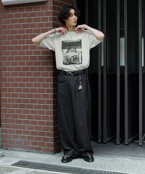 Bleme(ブレム)の「クラシック ピグメント プリントTシャツ(Tシャツ/カットソー・メンズ・チャコール/ホワイト・S/M/L/XL)」の12枚目の写真