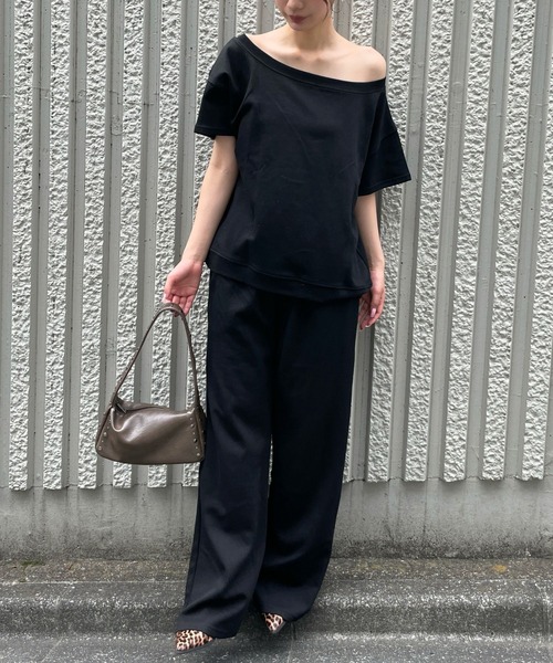 エンボス トップス パンツ セットアップ 5色 楽天市場】エンボス切替ワイドカットソー×ポケット付きワイド