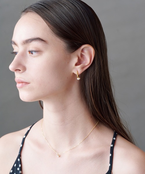 ALLURELLE(アリュレル)の「【ALLURELLE】淡水パール ハートピアス silver925 KNF-TP(ピアス(両耳用)・レディース・ゴールド/シルバー・FREE)」の10枚目の写真