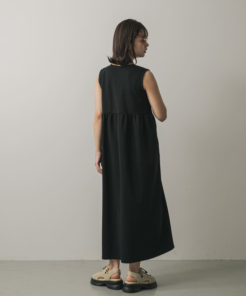 serizawa セリザワ　ワンピース　ネイビー ZWコレクション ジップアップ ミディ丈ワンピース - ネイビー