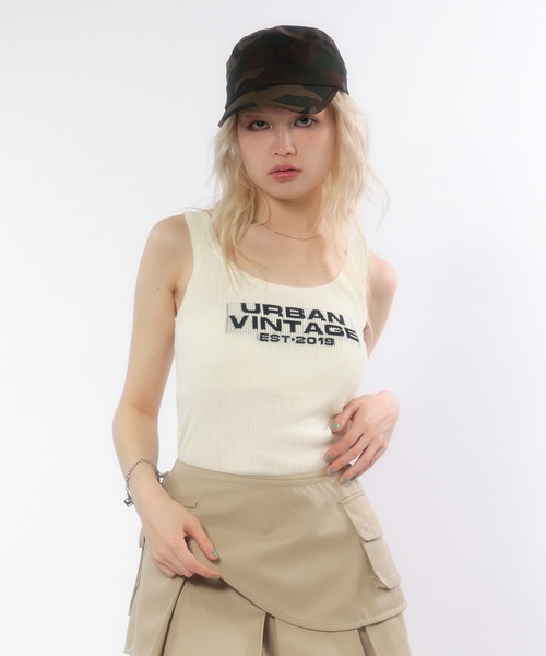 ACLENT（アクレント）の「ロゴジャガードニットタンク（タンクトップ