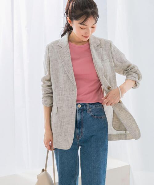 URBAN RESEARCH ROSSO WOMEN(アーバンリサーチ ロッソ)の「防シワイージーケアジャケット(その他アウター・レディース・ライトベージュ/ホワイト系その他・FREE)」の2枚目の写真