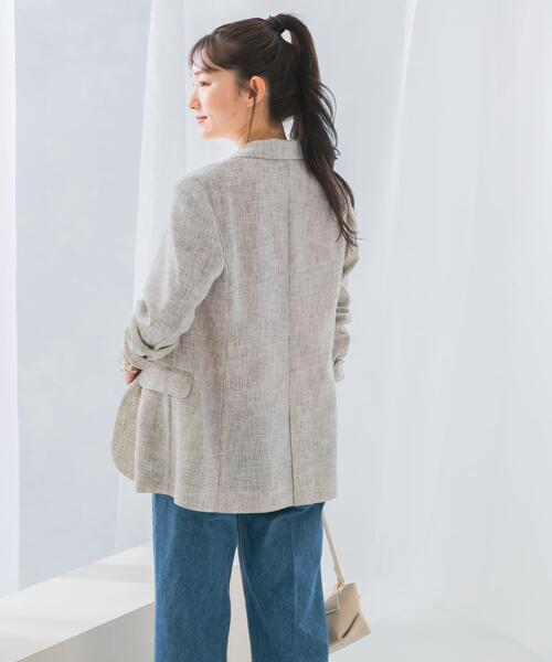 URBAN RESEARCH ROSSO WOMEN(アーバンリサーチ ロッソ)の「防シワイージーケアジャケット(その他アウター・レディース・ライトベージュ/ホワイト系その他・FREE)」の4枚目の写真