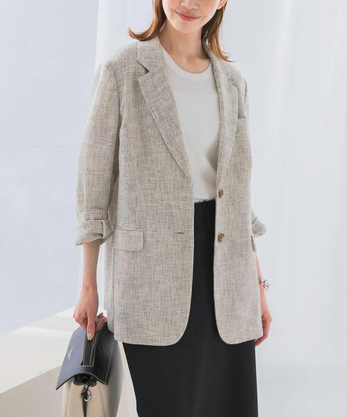 URBAN RESEARCH ROSSO WOMEN(アーバンリサーチ ロッソ)の「防シワイージーケアジャケット(その他アウター・レディース・ライトベージュ/ホワイト系その他・FREE)」の6枚目の写真