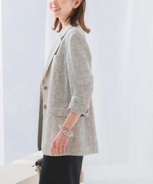 URBAN RESEARCH ROSSO WOMEN(アーバンリサーチ ロッソ)の「防シワイージーケアジャケット(その他アウター・レディース・ライトベージュ/ホワイト系その他・FREE)」の7枚目の写真