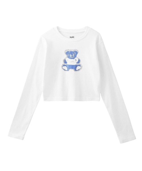 STUFFED BEAR L/S BABY TEE（Tシャツ/カットソー）｜X-girl（エックス